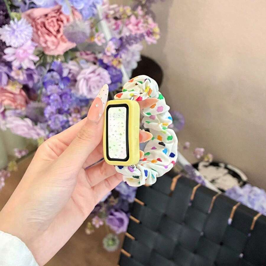 1pc Watch Band + 1pc Silicone Protective Case (Combo Set) Multi-Functional Daily Watch Band, Fashion Headband Design, Compatible With Huawei 11pro/11/10/9/8, Quick Release Button Design, Supports NFC Version Sharing, Compact And Exquisite, Smart Sports Accessory - Multicolor - View 1