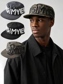 1pc European & American New Style 3D Printed Letter Flat Top Baseball Cap, Hip Hop Flat Brim Baseball Cap Unisex - A - View 1