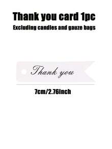 12/6/1 Set - Bear Wearing Heart Sweater Themed Aromatherapy Candle Baby Shower Party Favor Set, Animal Candles (Includes Organza Bag & Thank You Tag), Handmade Mini Cute Bear, Suitable For Baby Shower Gifts, Gender Reveal Party, Baby Shower Party Favors (White) - Multicolor - View 15