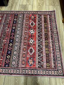 Digitally Printed Non-Slip Washable Runner And Area Rug Living Room Carpet, Modern Design | Modern, Scandinavian, Bohemian And Classic Styles | 100% Polyester - Red - View 11
