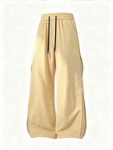 Men's Casual Loose Straight Leg Sweatpants, Spring/Summer Fashion Long Pants - Khaki - View 2