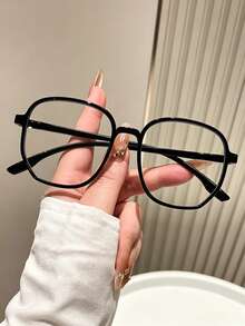 1Pc/3Pcs Polygon Large Frame Fashion Glasses, Suitable For Daily Wear, Holiday Gifts, Casual, Formal Occasions, Exquisite Style - Transparent - View 11