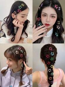 180/100/20/10pcs Colorful Basic Hair Accessories Set, Includes Bows, BB Hair Clips And High Elasticity Hair Ties, Basic Durable And Non-Damaging, Sweet And Cute Hair Clips - Suitable For Children And Teenagers, Daily School, Vacation, - Multicolor - View 5