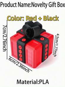 1pc Frustrating Gift Wrap - An Empty 3D Printed Container With Fasteners, A Novelty Joke Gift Box, A Humorous Coin Storage Box, Perfect For Holiday Home Decor, A Funny Gift Box For Birthdays, Reusable Hard Plastic Surprise Jewelry Box - Multicolor - View 13
