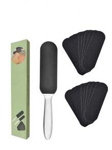 1pc Foot Callus Remover With 10 Replacement Pads, Stainless Steel Professional Foot Care Tool, Foot Callus And Dead Skin Scraper Set, Quickly Make Feet Smooth - Multicolor - View 17
