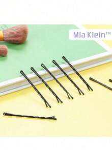 100Pcs Set Pure Black Hair Clips, Invisible Design Blends With Black Hair, Daily Practical Hair Accessories - Black - View 6