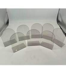 L-Shaped Transparent Acrylic Bookend, Heavy Duty Stable With 4 Non-Slip Pads, Minimalist Style Desktop Storage Book Support, Suitable For Home Office Library - Clear - View 6