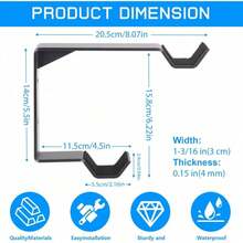 Solid Steel Wall‑Mounted Bike Storage Hook, Bicycle Wheel Hanger Bracket With Soft Anti‑Scratch Pad For Spare Tire Storage - 1pc - View 4