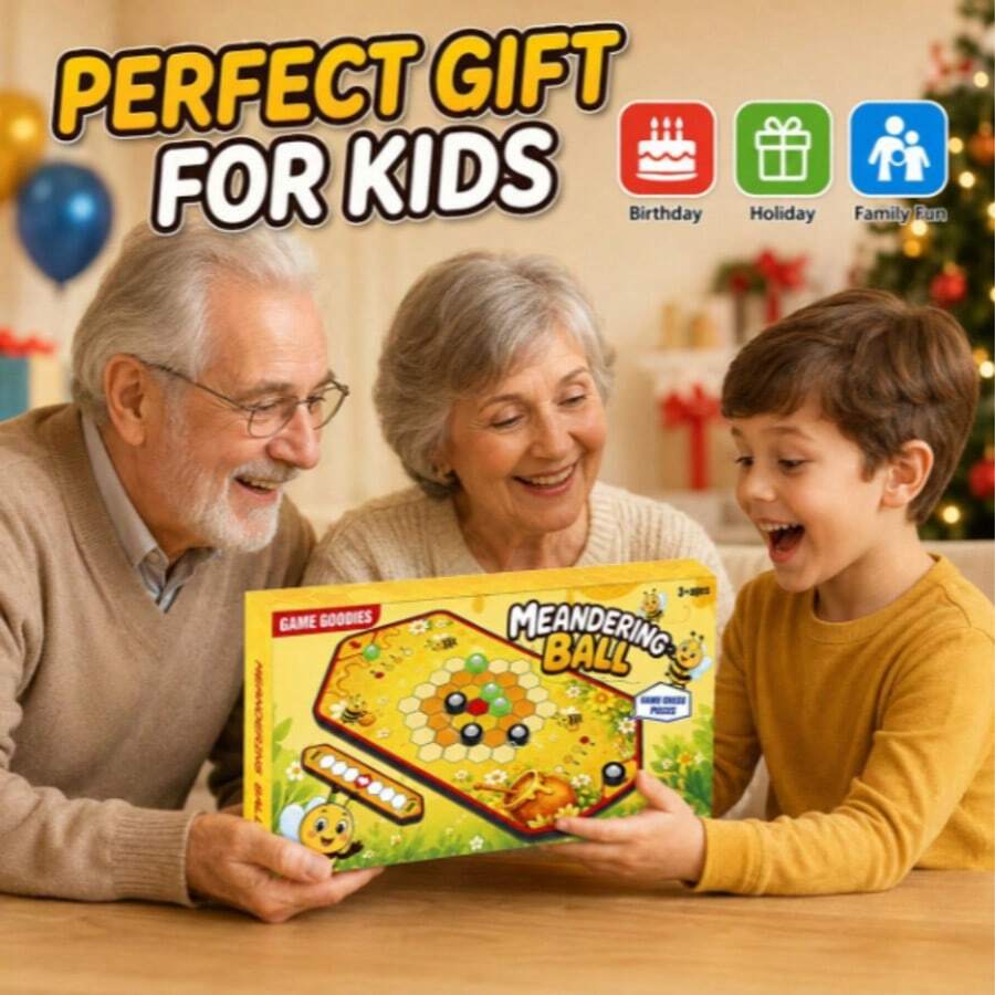 Family Parent-Child Magnetic Curved Ball Desktop Game, 2-Player Competitive Launching Strategy Board Game, Built-In Magnetic Adsorption For Stable Placement, Fun Curved Path Battle, Simple Game Rules, Cartoon Exquisite Game Board, Develop Children's Thinking Ability, Home Gathering Team Building, Children's Birthday Holiday Gift Toy - Multicolor - View 1