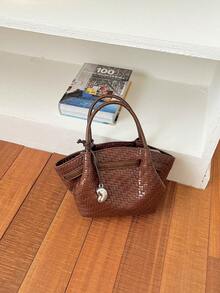 Women's Mini Shoulder Bag Versatile Commuter Bag Underarm Bag Popular Shoulder Bag Handbag - Brown - View 7