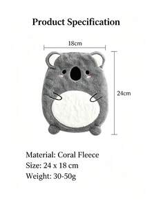 Cute Cartoon Hanging Absorbent Coral Fleece Hand Towel For Kids, Kitchen And Bathroom - Multicolor - View 7