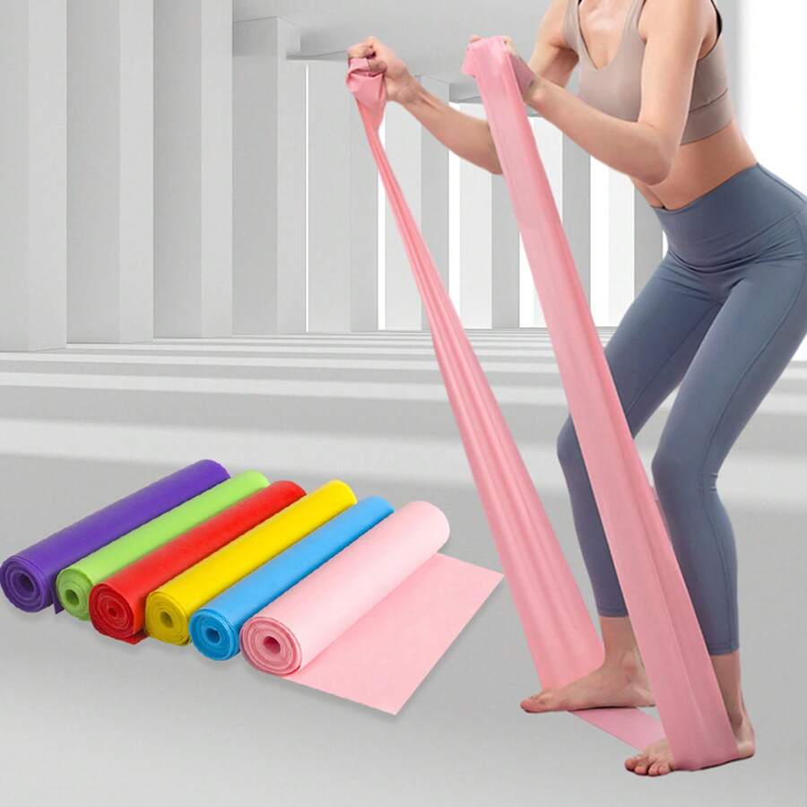 Resistance Bands-Multi-Colored Fitness Bands With A 10lb Resistance Level; Latex Stretching Bands Suitable For Yoga, Pilates, Physical Therapy, And Home Workouts. - Multicolor - View 1