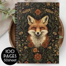 Vintage Scientific Illustration Red Fox A5 Spiral Notebook, 50 Sheets 100 Pages, Natural History Design, Professional Office Notepad And Classroom Records, Portable Diary And Planner - 1 Pack (50 Sheets/100 Pages) - View 9