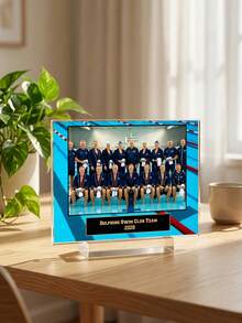 1pc Custom Photo And Text Sports Sponsor Plaque, Gift, Team Awards,Competition Championship Prize Keepsake Gift - Multicolor - View 9