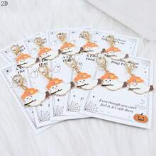 10pcs Cute Halloween Ghost Keychains, Ghost Theme Keychains, Perfect Gift For Halloween, Thanksgiving, Christmas And Other Holidays, Special Gift For Friends, Delicate Bag Charm - Multicolor - View 5
