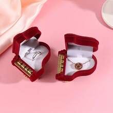 Classical Piano Shaped Jewelry Box, Suitable For Valentine's Day, Wedding And Other Important Occasions Gift Box - Ring Box, Necklace Box, Earring Box, Jewelry Box - Multicolor - View 1