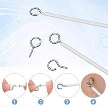 1 Set 2.5/4/5/6m Practical Shower Curtain/Window Curtain Strong Spring Tension Rope, Cuttable Steel Wire Hanging Rope, Includes Pull Rope, Grommets, Question Mark Hooks, Suitable For Home Indoor/Outdoor Laundry, Shower Curtains, Window Curtains, Hanging Curtains, Nets And Lightweight Materials - Spring Curtain Cord - View 9