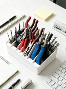 Multi-Slot Pliers Organizer, Tool Accessories, Storage Bracket,Desktop Hand Tool Tray, Garage Drawer Electrician Jewelry Hardware Storage Rack, Anti-Slip Workbench Tip-Nose Pliers Diagonal Pliers Placement Stand - Multicolor - View 2