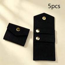 1 buah/5 buah Tas Penyimpanan Perhiasan Gulung, Tas Gulung Perhiasan Mini Ultra Kecil, Tas Penyimpanan Anting Cincin Kalung, Tas Penyimpanan Perhiasan Rumah Tangga - MultiWarna - View 26