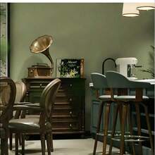 1 Roll Matte PVC Green Wallpaper, Home Decor Sticker, Removable Waterproof Vinyl Peel And Stick Wallpaper, Suitable For Kitchen, Bedroom, Living Room, Countertop, Furniture - Matcha Green - View 5
