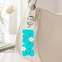 Custom Name Keychain,Customized Alphabet Name Keychain,Customizable Keychain For Women/Men,Customizable Bag Charms,Transparent Flash Bottom - Multicolor - View 7