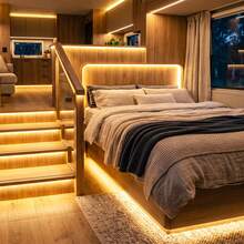 1pc USB Powered LED Neon Light Strip, Touch Dimmable Ultra-Thin Flexible Neon Rope Light, Soft Warm White/White Touch Switch Light, Suitable For Bedroom, Kitchen, Cabinet, Staircase Indoor Decoration - Neon - View 6