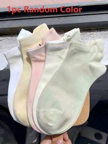 5 Pasang Kaos Kaki Pendek Wanita - Katun Murni, Menyerap Keringat, Bernapas - Ujung Kaki Tanpa Jahitan, Tidak Mudah Berbulu, Cocok untuk Aktivitas Luar Ruangan, Olahraga Bersepeda, Cocok untuk Musim Semi, Musim Panas, Musim Gugur (Warna Acak) - MultiWarna - View 5