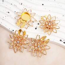 4 Pcs Flower Button Covers For Shirts, Decorative Button Clips For Women, No-Sew Removable Floral Buttons, Clothing Accessories For Blouses & Dresses - Star - View 10