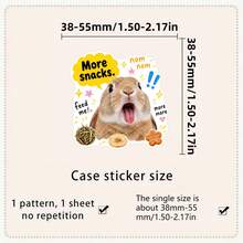 50Pcs Funny Rabbit Meme Decorative Stickers, Sarcastic Quote Bunny Waterproof Stickers For Laptop, Water Bottle, Journal, Scrapbook - Multicolor - View 6
