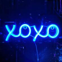 1pc LED Letter XOXO Neon Wall Hanging Light, Battery & USB Powered, Romantic Decorative Night Light For Home, Holiday, Party, Wedding, Birthday Gift, Atmosphere Lamp For Bedroom, Room, Living Room Decor - Xoxo Neon - View 10