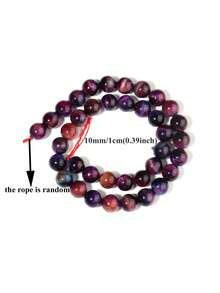 Natural Galaxy Blue-Green Tiger Eye Stone Beads, 6/8/10mm Loose Beads, For Jewelry Making DIY Necklace Bracelet Accessories - Multicolor - View 17