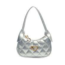 Children's Mini Handbag For Girls, Quilted Heart Decor Princess Accessory Purse, Stylish Coin Pouch - A - View 12