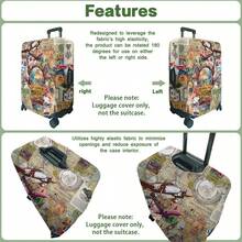 1PC, Flat Print Design, Print Design - No Texture, Accessories Only, Luggage Cover, Does Not Include The Luggage Shown In The Image, Suitable For 20 To 30 Inch Luggage, Made Of Thickened High-Quality Fabric, Essential Accessory For Your Travel And Checked Luggage. - Multicolor - View 5