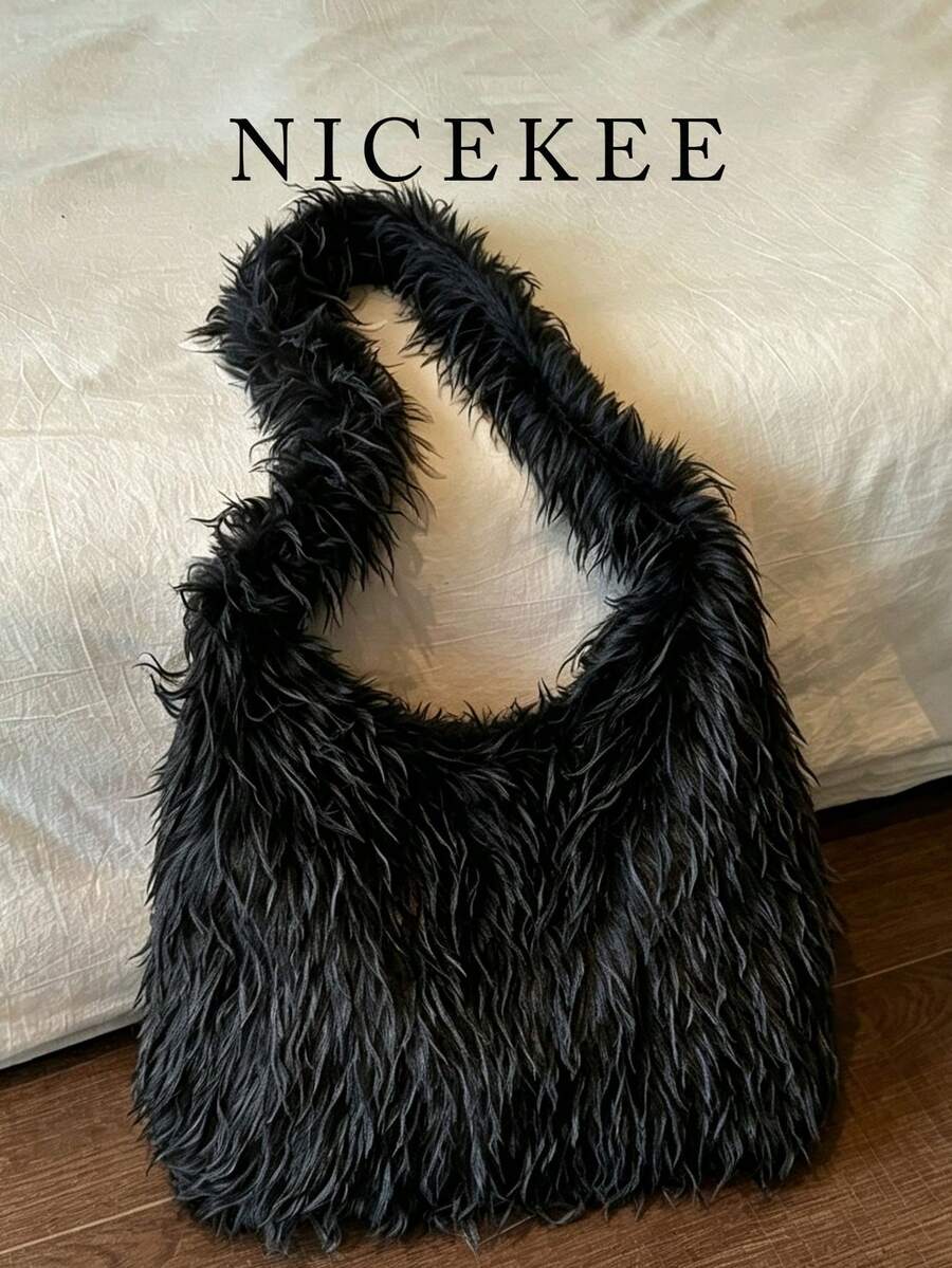 Nicekee Simple And Gentle Crescent Shaped Shoulder Bag Under The Armpit, Large Capacity Version, Suitable For Daily Dates And Outdoor Photography