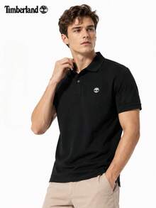 Timberland Men's Outdoor Sports Casual Comfortable Breathable Polo Shirt With Collar - Black - View 1