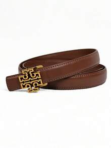 New Designer Letter Alloy Buckle Women's Belt | Adjustable Vintage Belt, Durable, Suitable For Jeans, Dresses, Multi-Occasion Matching Accessory - Multicolor - View 8