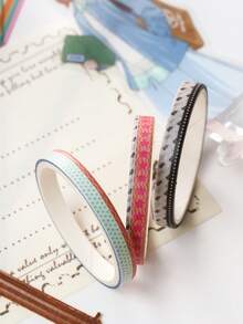 10 Rolls/Box Clear Sky Themed Washi Tape, DIY Colorful Tape, For Stationery, Journals, Scrapbooking Decoration, A Gift For Friends - Multicolor - View 9
