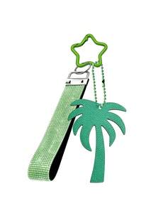 Pu Coconut Camel Palm Tree Bag Charm,Rhinestone Wristband Keychain,Leather Palm Tree Bag Accessory,Fashion Women Handbag Charms,Perfect Holiday Gift - Multicolor - View 15