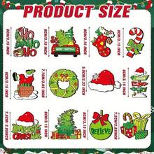 The Grinch 24pcs Christmas Tree Ornament Set, Holiday Character Design Hanging Decorations, Cute Wooden Christmas Tree Pendants, Suitable For Christmas Tree, Home Party Decor And Seasonal Display, Holiday Gift For Fans, Friends, Family And Adults - Multi-color - View 12