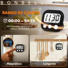 Digital Magnetic Timer 2 Units Black, Large Display Stopwatch - cartoon style - View 2