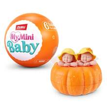 ZURU My Mini Baby Series - Pumpkin Baby Series ZURU Authentic Mystery Capsule, Includes Mini Baby Doll And Accessories, Children's Mini Scene Assembly Kit Doll, Suitable For Girls (Random Style, Only One Included) - Orange - View 9
