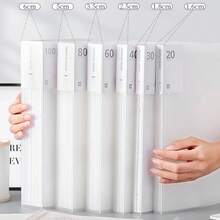 A4 Transparent 20-Page Document Folder, Large Capacity Insertable File Organizer, Storage For Test Papers, Archives, Receipts, Student Office Document Storage And Organization Tool - A4 Document Folder - View 2