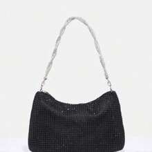 Glamuroso, Elegante & Refinado, Lujo Discreto Bolso de Hombro con Lentejuelas Brillantes para Mujer, Artículos de Boda - Negro3 - Ver 1