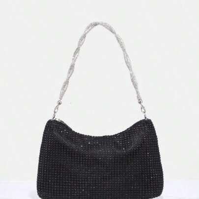 Glamuroso, Elegante & Refinado, Lujo Discreto Bolso de Hombro con Lentejuelas Brillantes para Mujer, Artículos de Boda