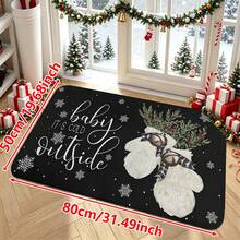 1/2/3pcs Christmas Theme Kitchen Rugs, Flannel Kitchen Rugs, Comfortable Soft Absorbent Non-Slip Machine Washable With Non-Slip Backing, Multi-Functional Home Floor Mats, Suitable For Entryway, Living Room, Bedroom, Kitchen, Dining Room, Bathroom, Laundry Room, Hallway, Patio, Holiday Christmas Decor Mats - Multicolor - View 14