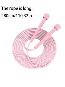 1 Adjustable-Speed Skipping Rope, Anti-Tangling And Anti-Slip Comfortable Handle, Lightweight Fitness Skipping Rope, Suitable For Aerobic Exercises, Family Entertainment, Speed Training, Applicable For Indoor And Outdoor Workouts - Multicolor - View 4