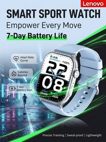 Lenovo Watch Fit F101 智能手表，1.96 英寸高清方形显示屏，无线 5.4+，50 多种运动模式，日常健康监测 - 查看 1