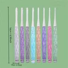 1 Set Candy Color Crystal Glossy Crochet Hook Tool Kit, Ergonomic Soft Grip Knitting Needles And Crochet Hooks Set, DIY Yarn Knitting Tools For Shawls, Blankets, Scarves, Suitable For Beginners And Experienced Users - Crystal Style - View 11