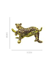 Wild Vintage Leopard Brooch, 3D Leopard Print Texture + Tree Branch Base Detail, Daily Wear / Suit / Bag Decoration, Fashionista Party / Commute Accessory, All-Season Versatile Personalized Exquisite Brooch - Brooch - View 4