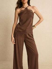 Women Two-Piece Outfits - Brown - View 5
